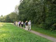 Wandergruppe vom Volksfestplatz aus
