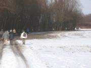 Wandergruppe zieht sich auseinander