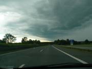 Heimfahrt: Unwetter über Schwandorf